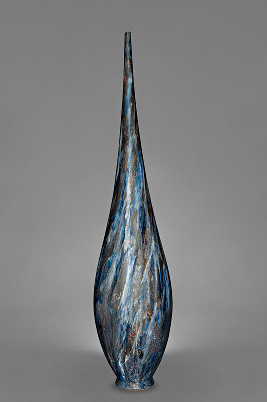 Contemporary Flute Tempête bleue cuivré océanique