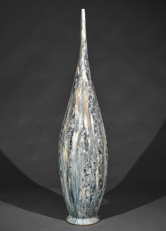 Contemporary flute Ocre mat argenté