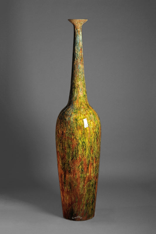 Flûte contemporaine babylonienne Vert orange rouge