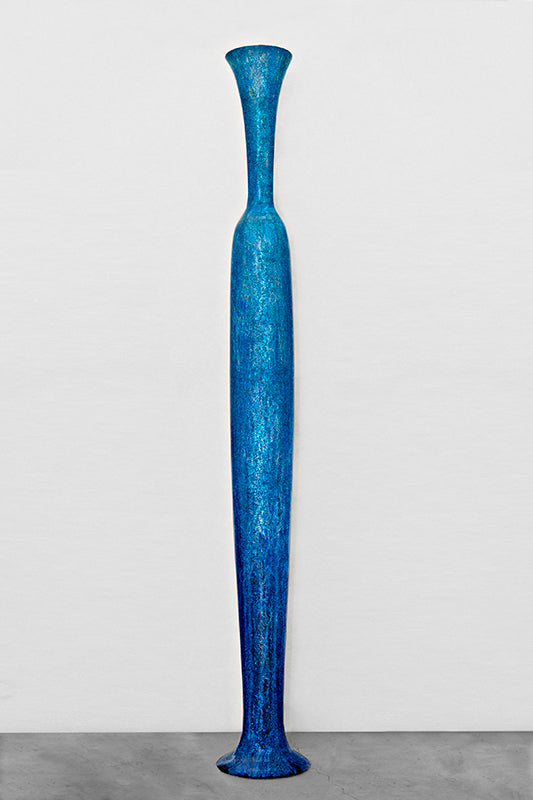 Neoclassical flute Bleu aqua reflet argenté