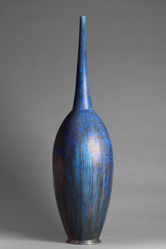 Flûte néoclassique ovoïdale Bleu de mer aqua
