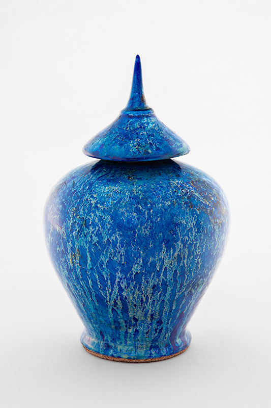 Jarre ballon Bleu métallique