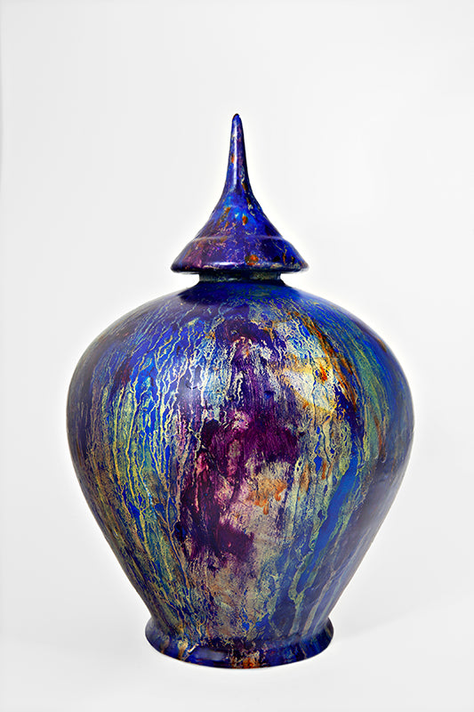 Jarre ballon Bleu polychromique