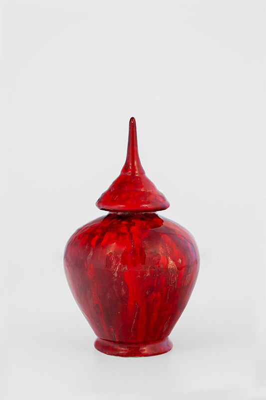 Balloon jar Rouge marbré