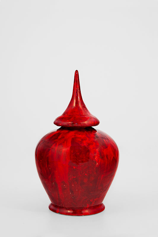 Balloon jar Rouge marbré