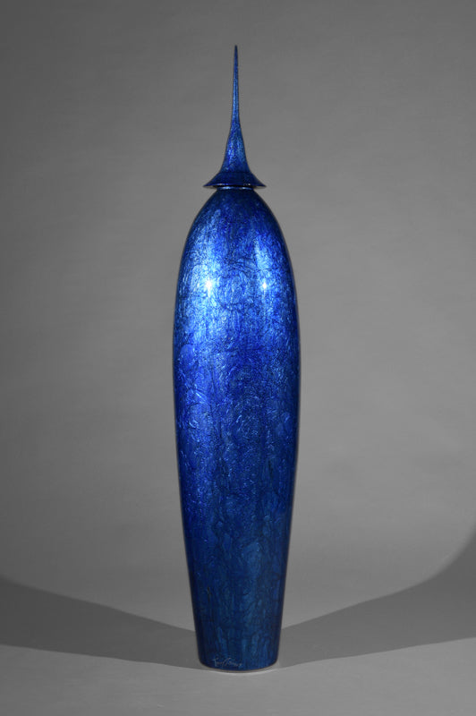 Jarre néoclassique Aube heure bleue métallique