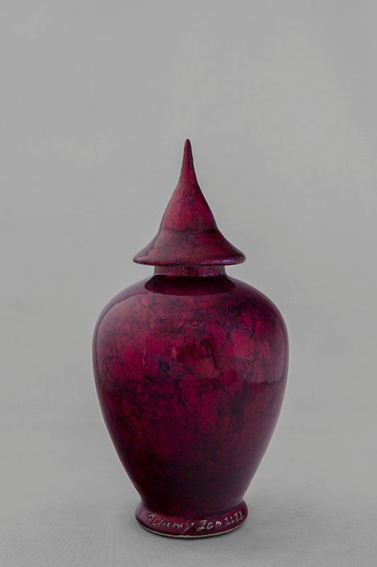 Jarre contemporaine Violet reflet bleuté