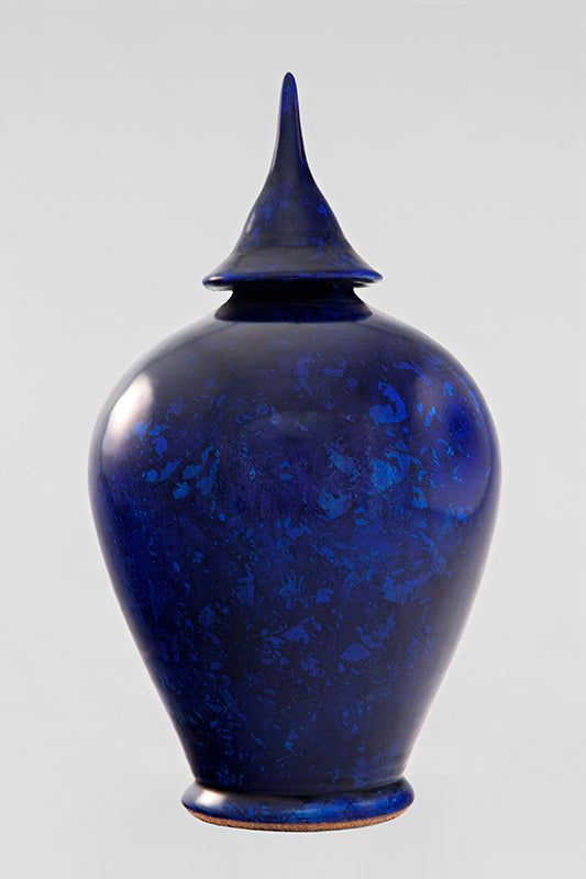 Jarre contemporaine Flocons de bleu