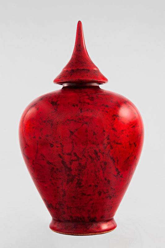 Jarre contemporaine Rouge magma Vendu