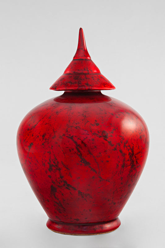 Jarre contemporaine Rouge magma