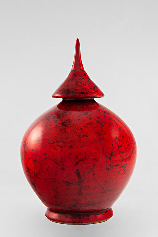 Jarre contemporaine Rouge magma