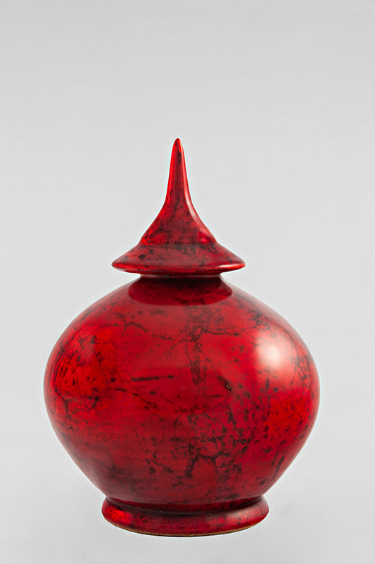 Jarre contemporaine Rouge magma