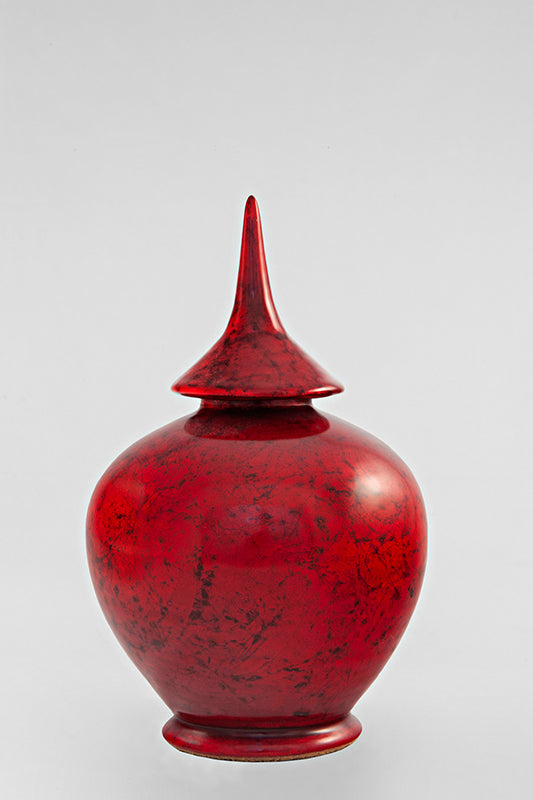 Jarre contemporaine Rouge magma Vendu