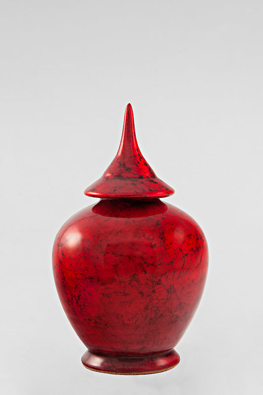 Jarre contemporaine Rouge magma Vendu