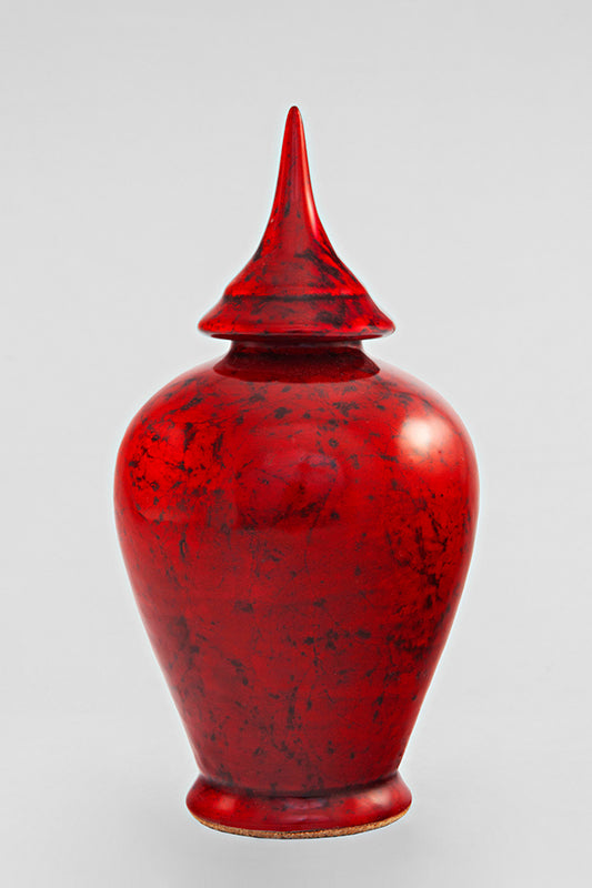 Jarre contemporaine Rouge magma Vendu