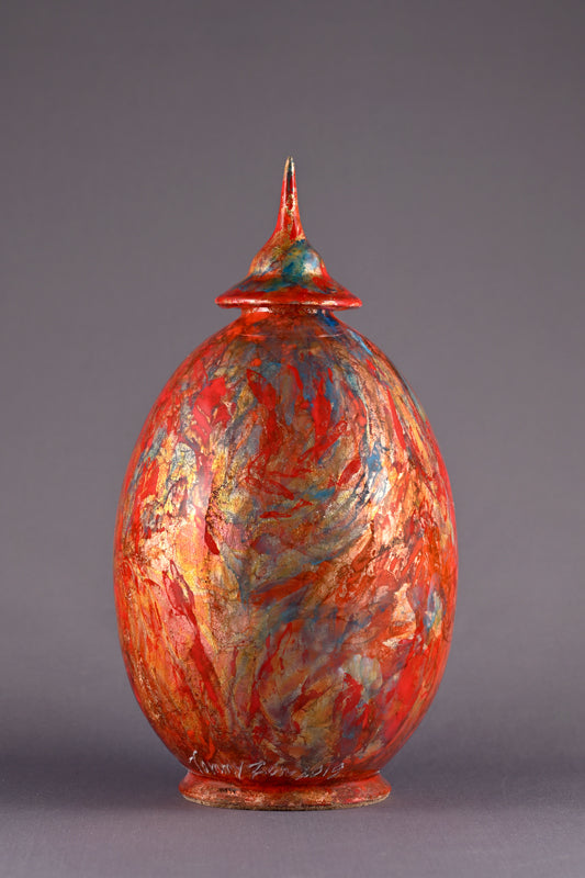 Neoclassical jar Orange bleuté 
