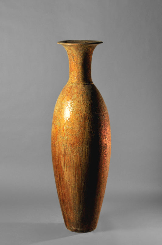 Contemporary urn Jaune rouge