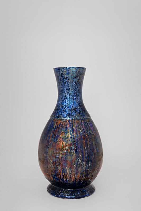  Balloon vase Cuivré argenté bleuté  