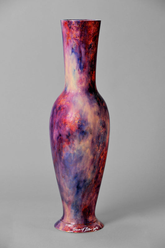 Neoclassical vase Bleu mauve